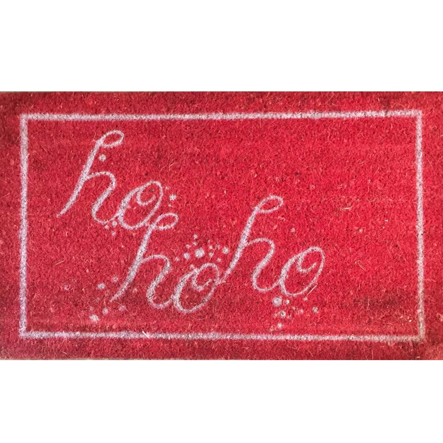  "ho ho ho" Red Printed Coir Doormat, Harman, Putti Fine Furnishings