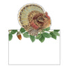 Caspari Turkey and Acorns Diecut Place Card | Putti Thanksgiving Celebrations