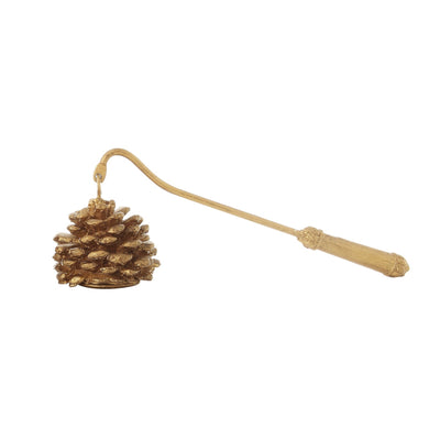 Gold Pinecone Candle Snuffer | Putti Christmas Canada