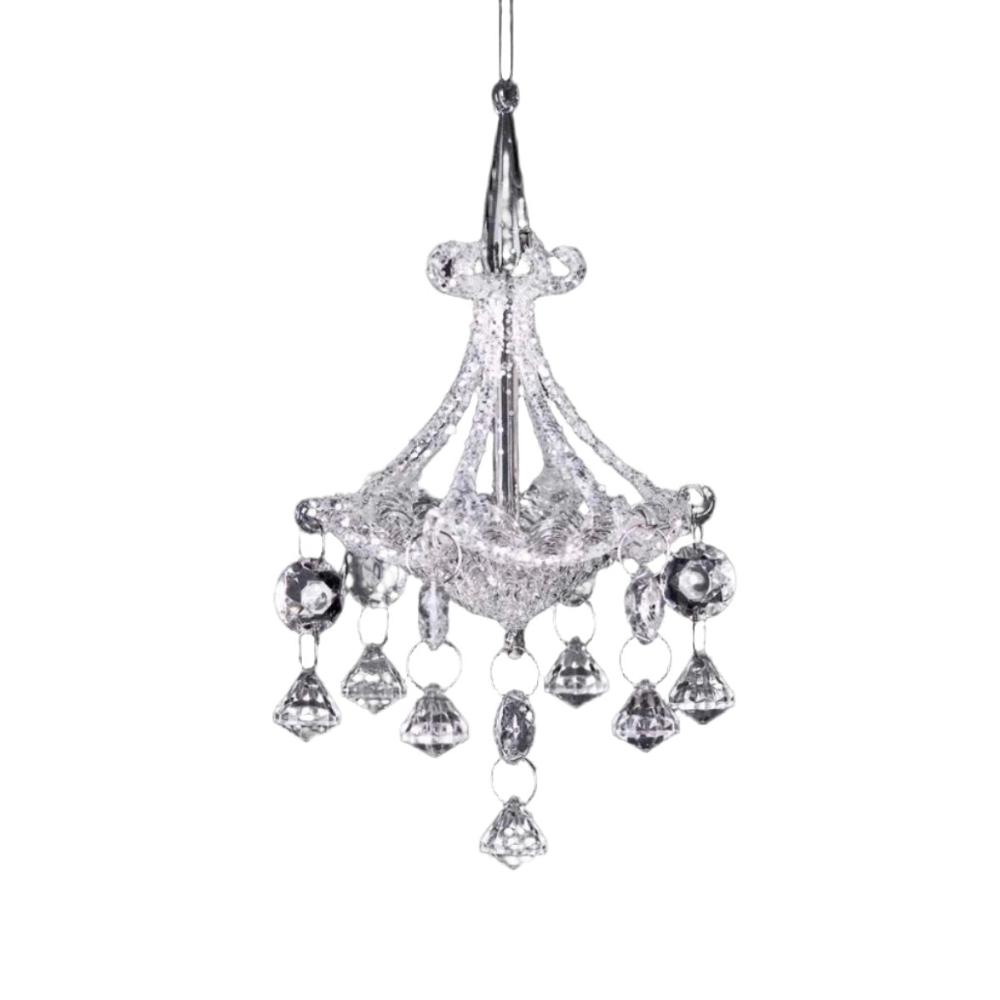 Spun Glass Chandelier Ornament | Putti Christmas Celebrations 