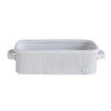 White Terra Cotta Bread Pan with Bee