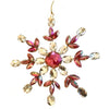 Burgundy Jewelled Snowflake Ornament