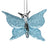 Aqua Blue Glitter Glass Butterfly Ornament | Putti Christmas Canada