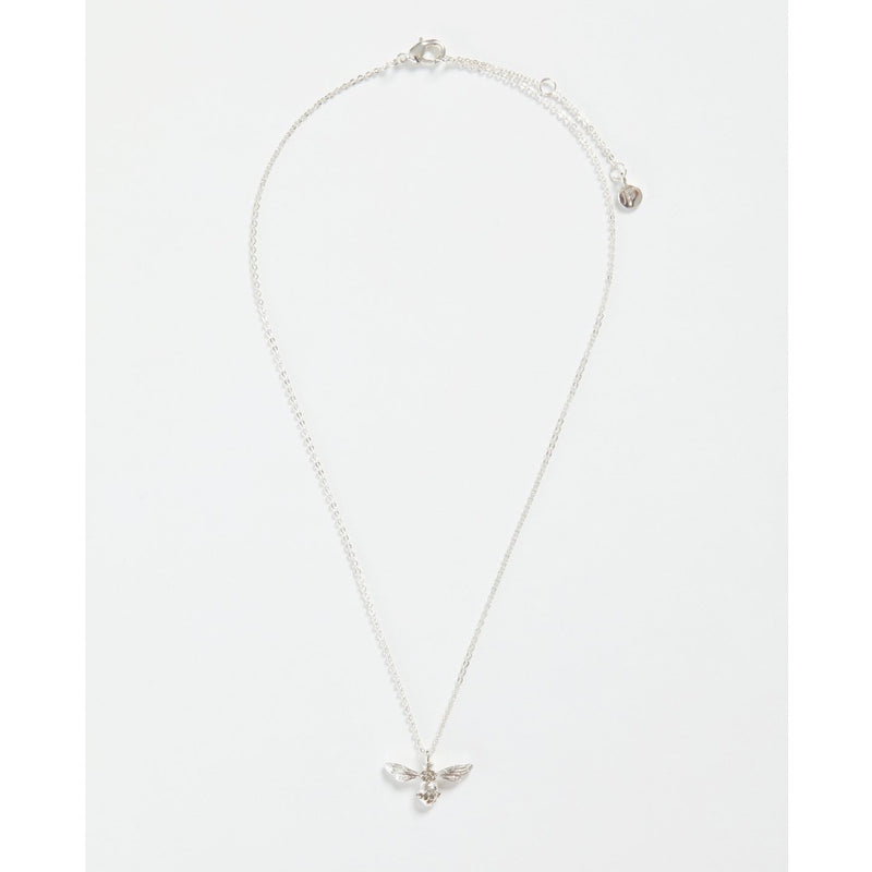 Fable Silver Pave Bee Short Necklace