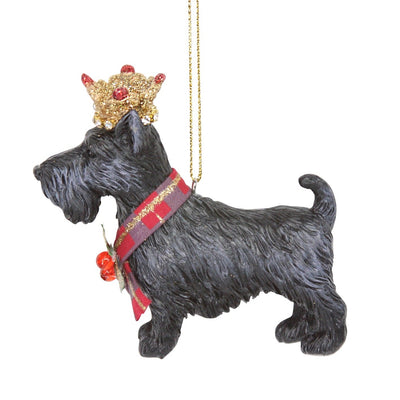 Royal Balmoral Scottie Dog with Crown Ornament | Putti Canada