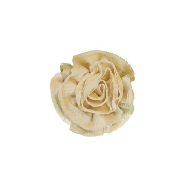  Miss Rose Sister Violet Ruffle Flower Brooch Cream, MRSV-Miss Rose Sister Violet, Putti Fine Furnishings