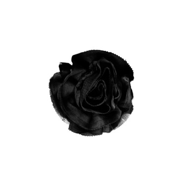  Miss Rose Sister Violet Ruffle Flower Brooch Black, MRSV-Miss Rose Sister Violet, Putti Fine Furnishings