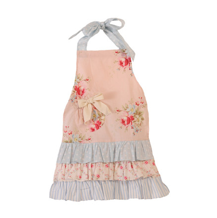  Miss Rose Sister Violet Child's Pink Posy Apron, MRSV-Miss Rose Sister Violet, Putti Fine Furnishings