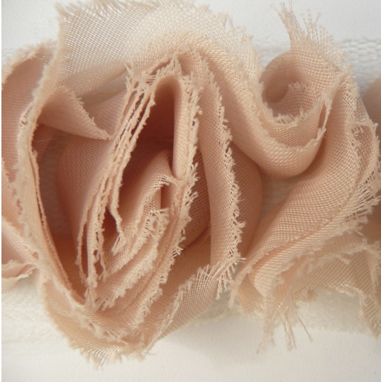  Miss Rose Sister Violet Small Ruffle Rose Braid Antique Beige, MRSV-Miss Rose Sister Violet, Putti Fine Furnishings