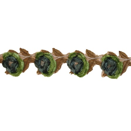  Miss Rose Sister Violet Velvet Rose Trim Blue, MRSV-Miss Rose Sister Violet, Putti Fine Furnishings