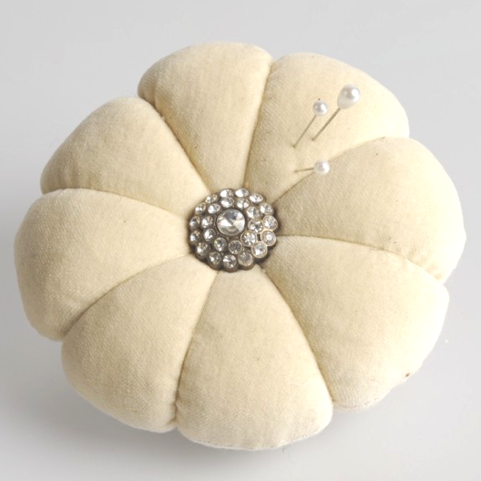  Miss Rose Sister Violet Velvet & Diamante Pin Cushion, MRSV-Miss Rose Sister Violet, Putti Fine Furnishings