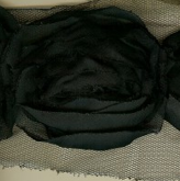  Miss Rose Sister Violet Large Ruffle Rose Braid Black, MRSV-Miss Rose Sister Violet, Putti Fine Furnishings