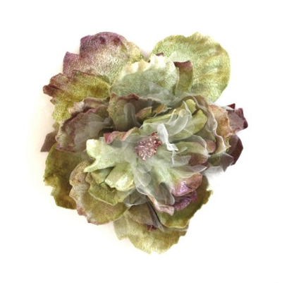 Miss Rose Sister Violet Cabbage Rose - Antique Silver, MRSV-Miss Rose Sister Violet, Putti Fine Furnishings
