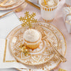 Golden Snowflake Large Paper Party Plates