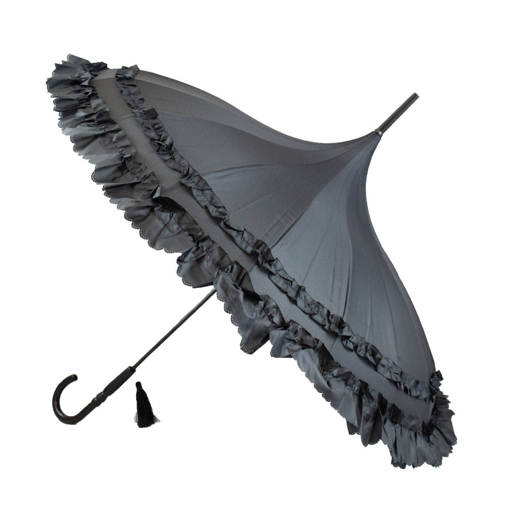 Soak London Black Classic Frilled Pagoda | Putti Fine Fashions 