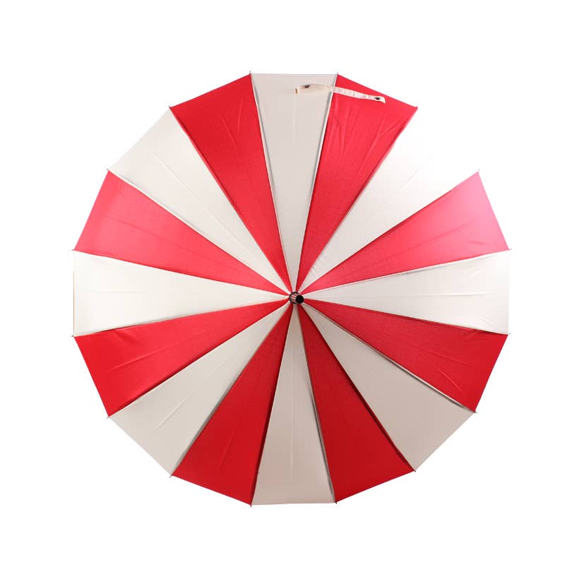 Soak London Boutique Classic Pagoda Umbrella - Red and White | Putti Fine Fashions 