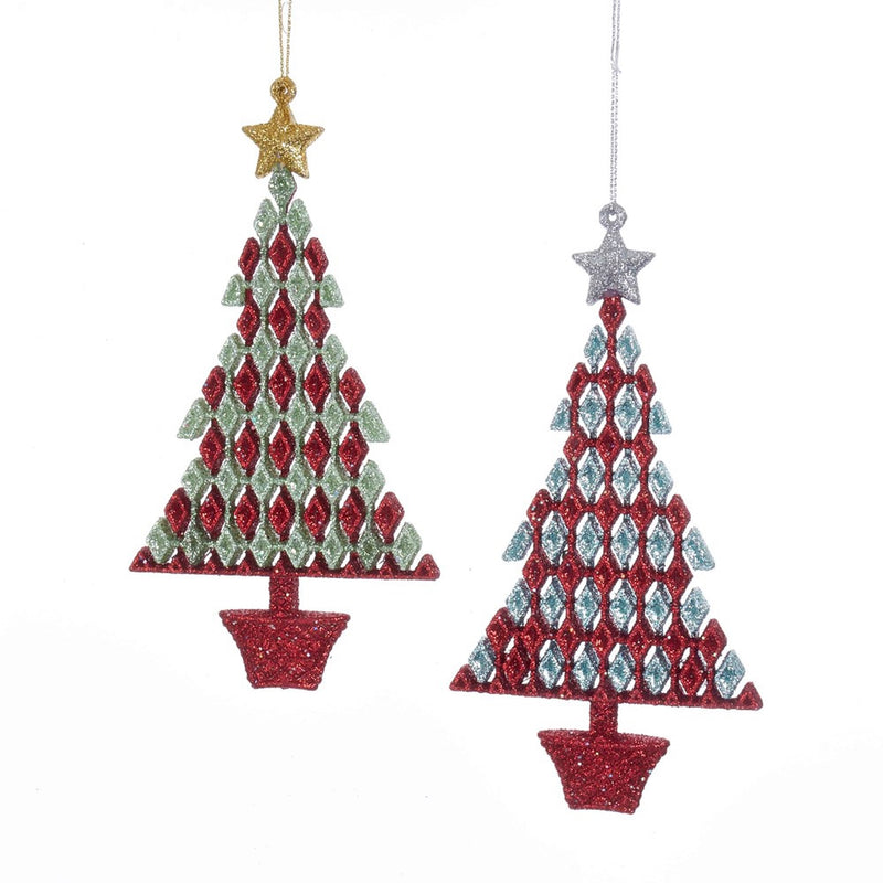 Kurt Adler Red, Green and Aqua Christmas Tree Ornaments - Putti Christmas