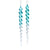 Kurt Adler Turquoise Clear Ombre Icicle Ornament
