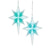 Kurt Adler Turquoise Glitter Star Ornament  | Putti Christmas Canada 