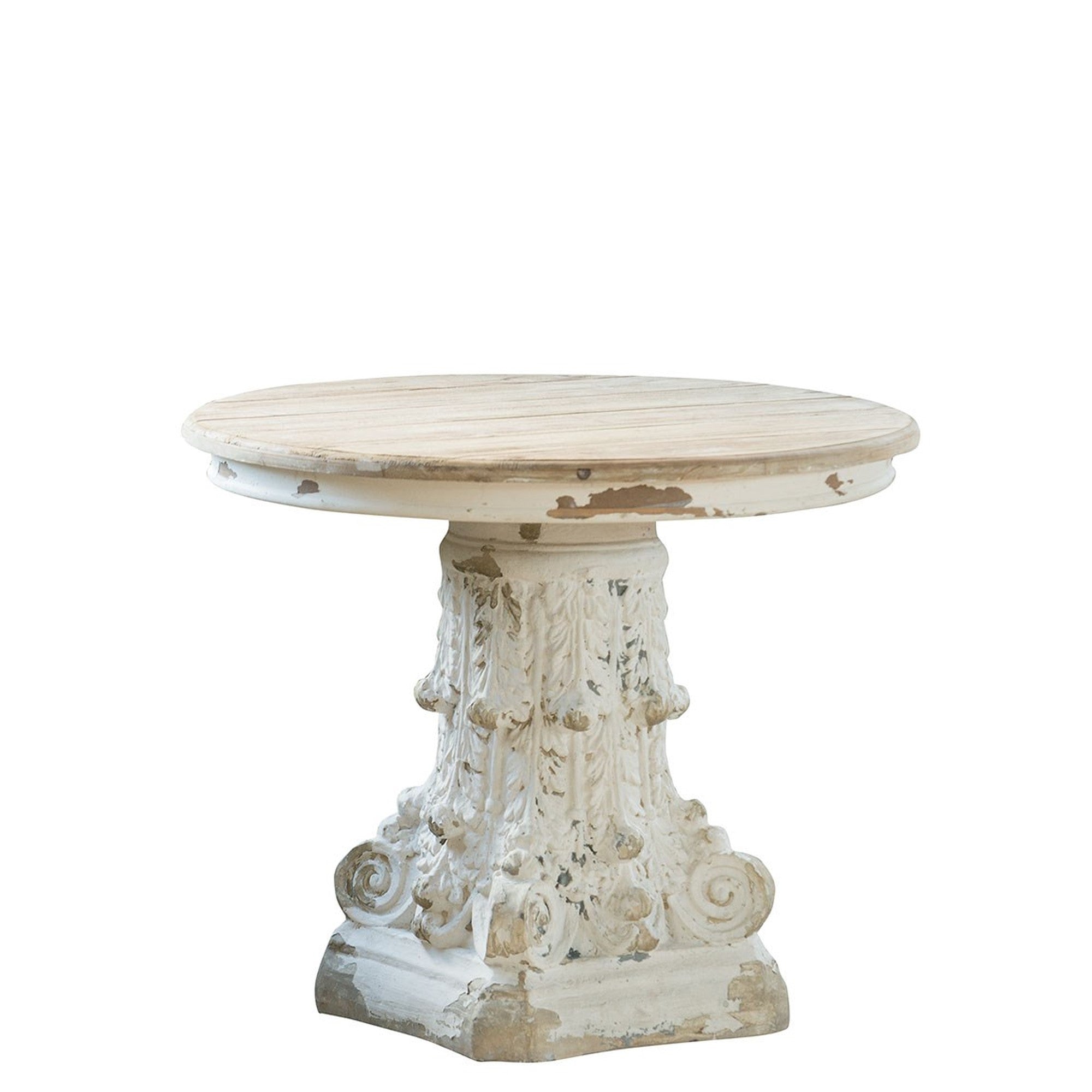 Sulivans Round Corinthian Column Pedestal Side Table - Putti Fine Furnishings 