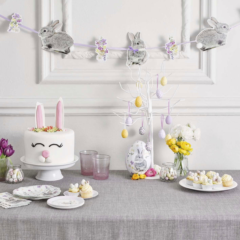 Talking Tables Truly Bunny Paper Plates Lilac - Le Petite Putti Party Canada