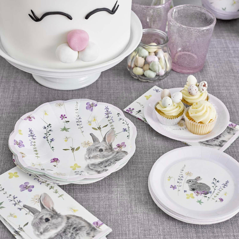 Talking Tables Truly Bunny Paper Plates Lilac - Le Petite Putti Party Canada