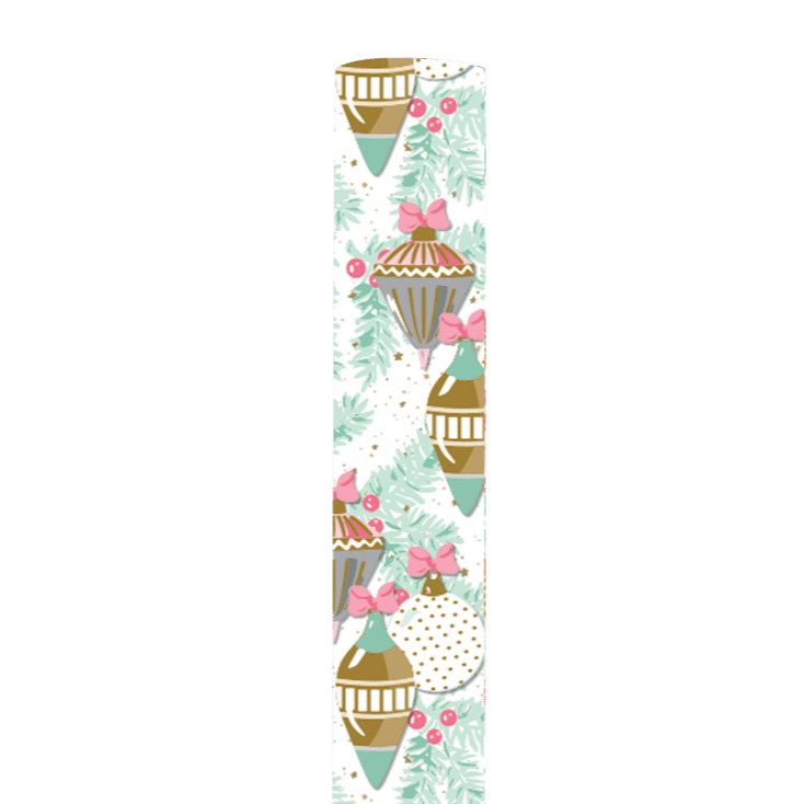 Anna Griffin White Pastel Ornaments Gift Wrap Roll