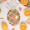 Meri Meri  Gold Pineapple Plate -  Party Supplies - Meri Meri UK - Putti Fine Furnishings Toronto Canada - 4