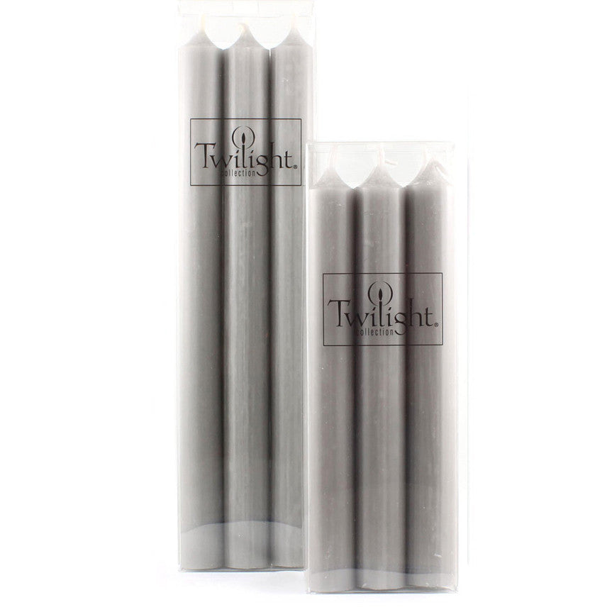 Twilight Taper Candles - Grey | Putti Fine Furnishings Canada
