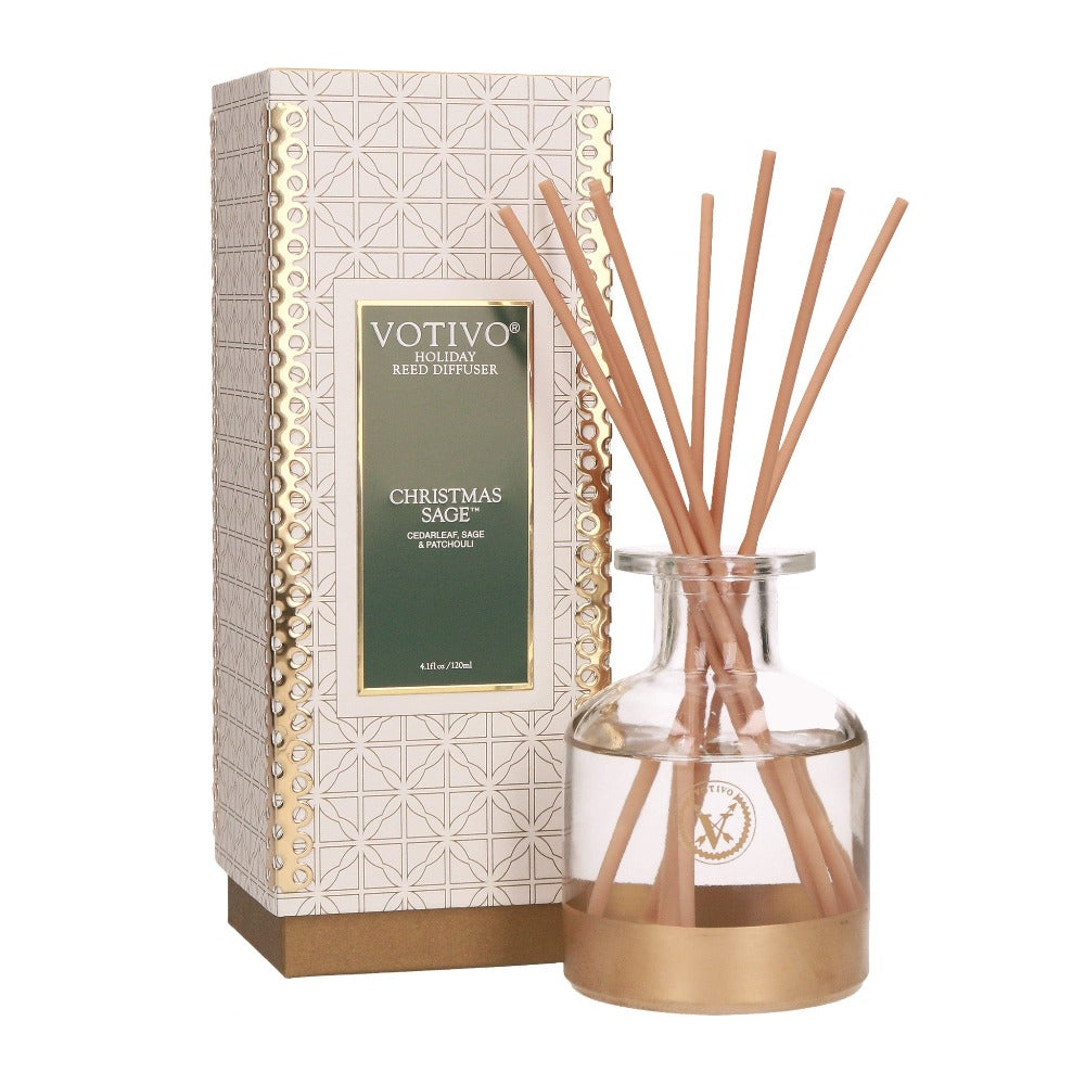 Votivo Holiday Diffuser - Christmas Sage - Putti Fine Furnishings Canada