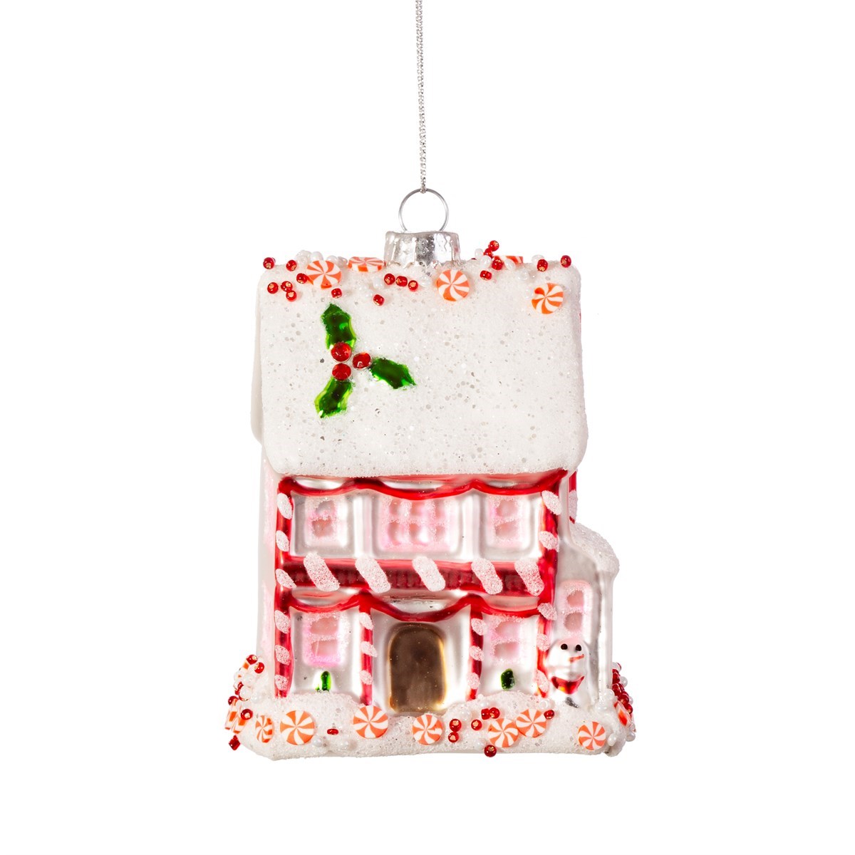 Fairytale Gingerbread House Glass Ornament