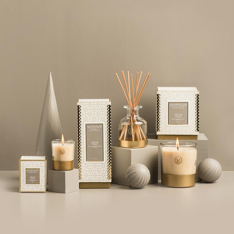 Votivo Holiday 3 Wick Candle - Joie de Noel | Putti Fine Furnishings Canada 