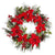 Iced Red Poinsettia Wreath