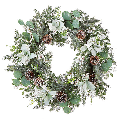 Raz Imports Greenery and White Berry Wreath | Putti Christmas Canada 