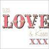 With Love and Kisses XXX Greeting Card | Putti Celebrations