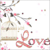 "With Love" Bird and Cage Greeting Card | Putti Celebrations