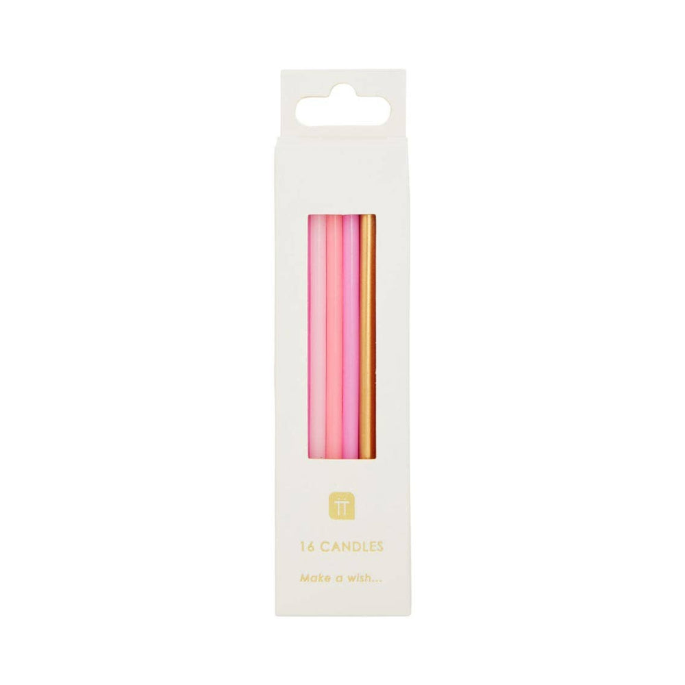 White and Silver Ombre Long Candles | Putti Party Supplies