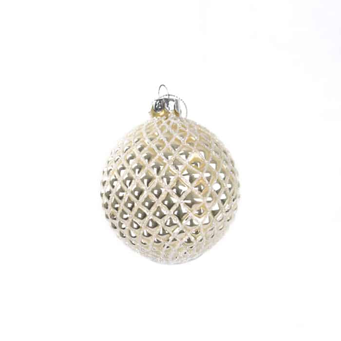 Pale Gold Glass Ball Ornament