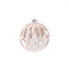 Moulded Blush Pink Glass Ball Ornament | Putti Christmas Decorations