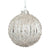 Silver Glass With Ice Coating Glass Ball Ornament | Putti Christmas Canada