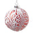 Red Leaf with Whitewash Glass Ball Ornament
