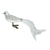 White Glass Bird with Feather Tail