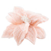 Shimmered Pink Fur Poinsettia with Clip
