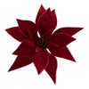 Dark Red Velvet Poinsettia Head
