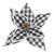 Black and White Poinsettia with Clip
