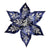 Midnight Blue with Silver Glitter Poinsettia Head with Clip | Putti Celebrations 