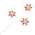 Red and White Snowflake Pick  | Putti Christmas Decorations