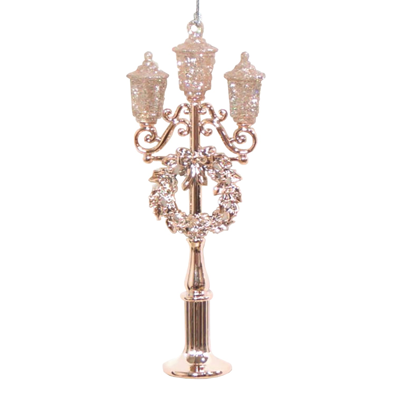 Rose Gold Street Lamp Ornament