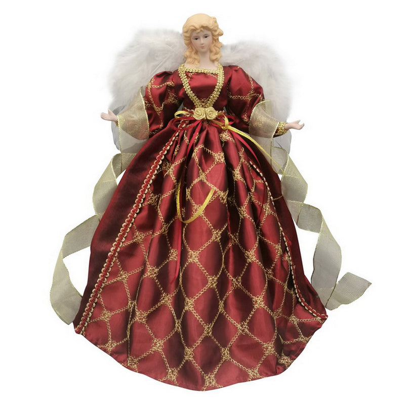 Burgundy and Gold Angel Tree topper