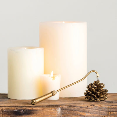 Gold Pinecone Candle Snuffer | Putti Christmas Canada